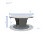 Ratanový stôl jedálenský BORNEO LUXURY priemer 160 cm (hnedá)